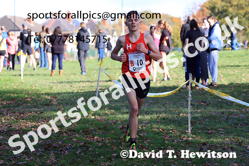 Senior men, 2024 Northern Cross Country Relays, Graves Park, Sheffield.   Photo: David T. Hewitson/Sports for All Pics